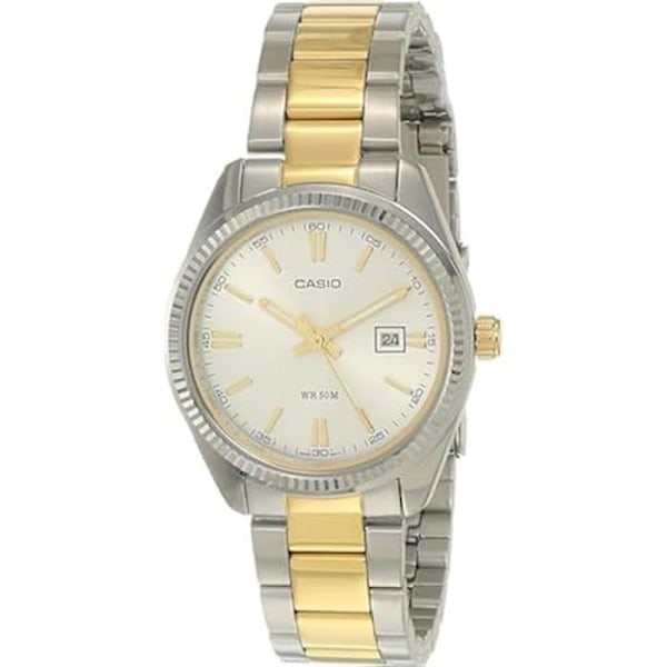 Ur - CASIO - Ltp-1302psg-7aveg - Vandtæt 3 Atm - Stålarmbånd - Analog