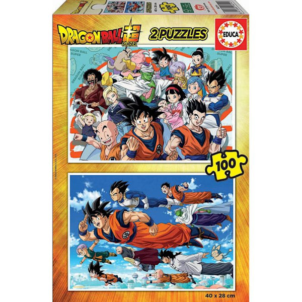 Dragon Ball -palapeli - EDUCA - 2x100 palaa - Sarjakuva- ja sarjakuvateema