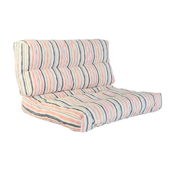 Lattiatyyny - DKD Home Decor - Monivärinen - 120x80x16 cm - Pestävä päällinen - Raidat Flerfärgad