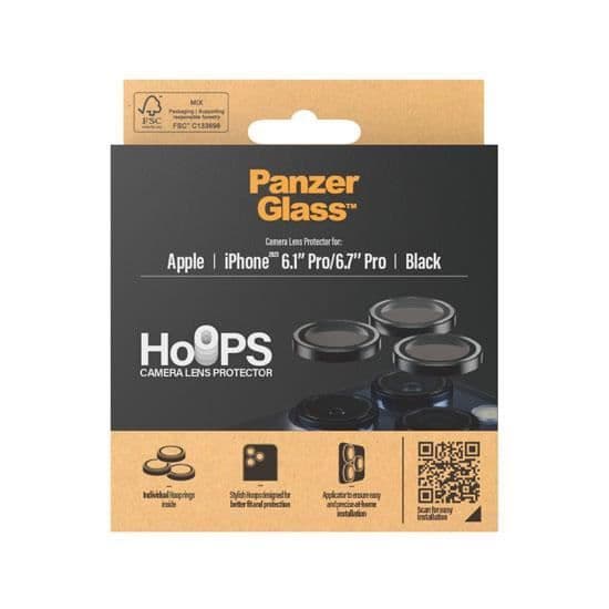 PanzerGlass PanzerGlass™ Hoop Optic Rings til iPhone 15 Pro/Pro Max