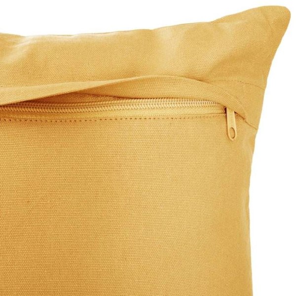 Kudde - ottomönster - bomull - ockragul - 38x38 cm - Gul - Atmosphera inredningsarkitekt Gul