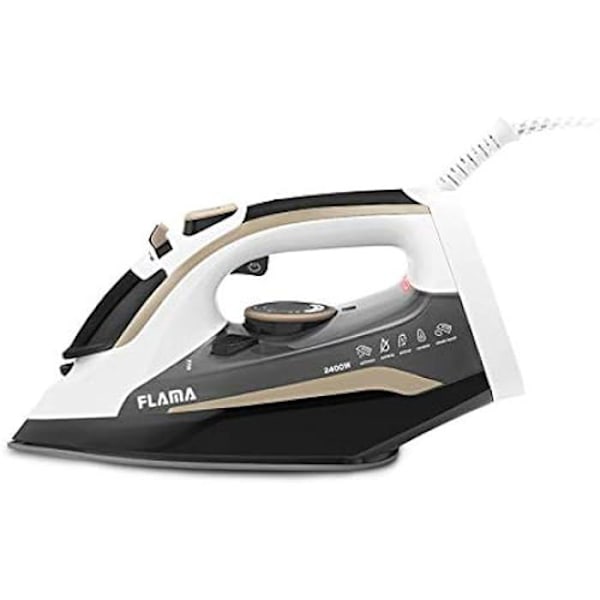 Flama Steam strygejern 5342FL, Ultra Glide keramisk base, 2400 W, automatisk rengøring, anti-kalksystem, 370 ml tank,