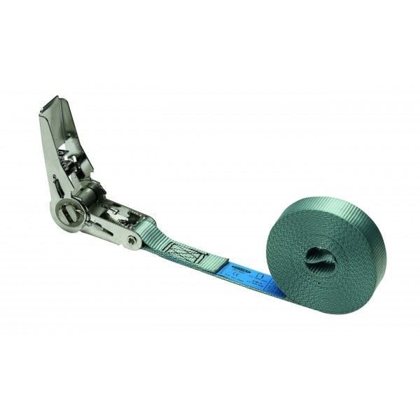 Skralderem i rustfrit stål 5mx25mm Ponsa - Type: Skralde - Materiale: Rustfrit stål - Dimensioner: 5m x 25mm