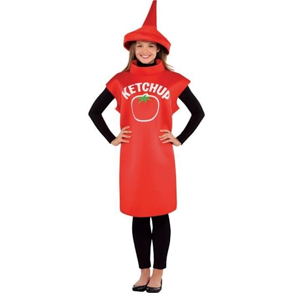 Kostume Humor Ketchup Flaske - AMSCAN - One Size - Rød - Unisex - Voksen Röd