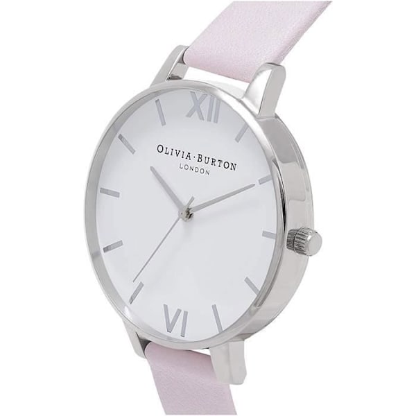 Damklocka - Analog - Ob16bdw34 - Äkta läder - Silverfodral - 38 mm Silver, Vit