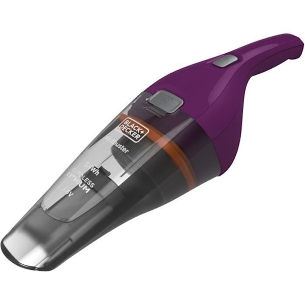 Håndholdt trådløs støvsuger - BLACK & DECKER - NVC115W-QW - 8 AW - 3,6 V 1,5 Ah - Bordeaux Bordeaux