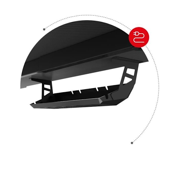 Bureau de jeu HUZARO Hero 4.8 Musta RGB - LED-valaistus, Pöytä 160 cm, Hiilikuitupinnoite, Kuulokkeet ja kuppitelineet, Ergonominen RGB LED