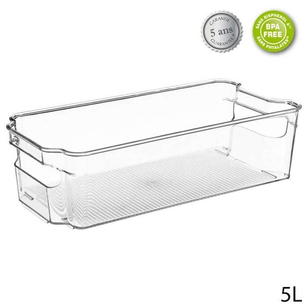 Jääkaapin säilytysastia 5 litraa 31x15 cm - Läpinäkyvä - Muovi - Hartsi - Aikuinen - Nainen Transparent