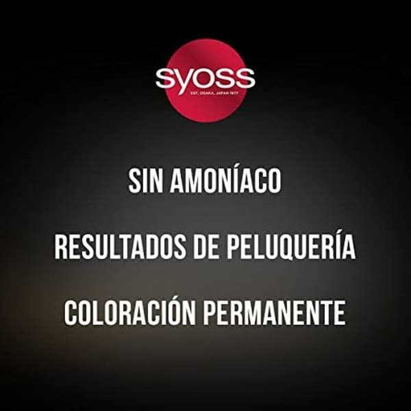 Permanent farve - SYOSS - Oleo Intense - Intens sort - Uden ammoniak - 2 enheder Sort