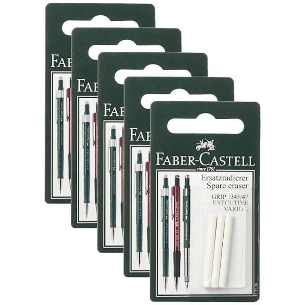 Varakumi - FABER-CASTELL - GRIP 1345/1347/EXECUTIVE - 3 kappaletta - Muovi - Valkoinen