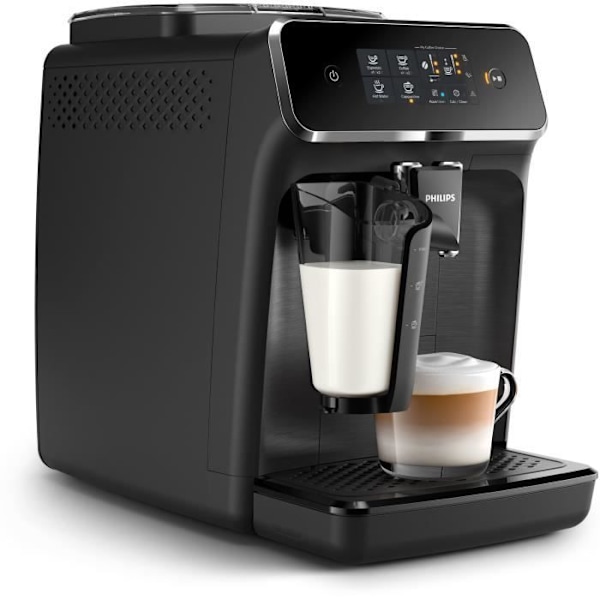 Espressomaskin Automatisk kvarn - PHILIPS - EP2230/10 - LatteGo - 275 g kaffe - 1,8 L - Mattsvart Svart