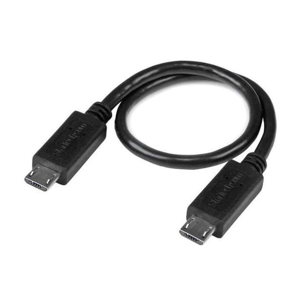 STARTECH.COM USB OTG Micro USB til Micro USB kabel - On-The-Go USB Adapter - M/M - 20 cm - Sort