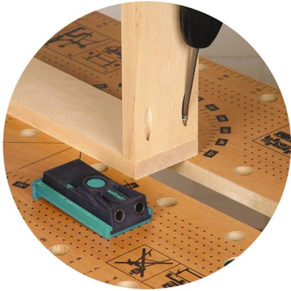 Invisible Assembly Box - Undercover Jig PZ wolfcraft 4642000 Grå og brun