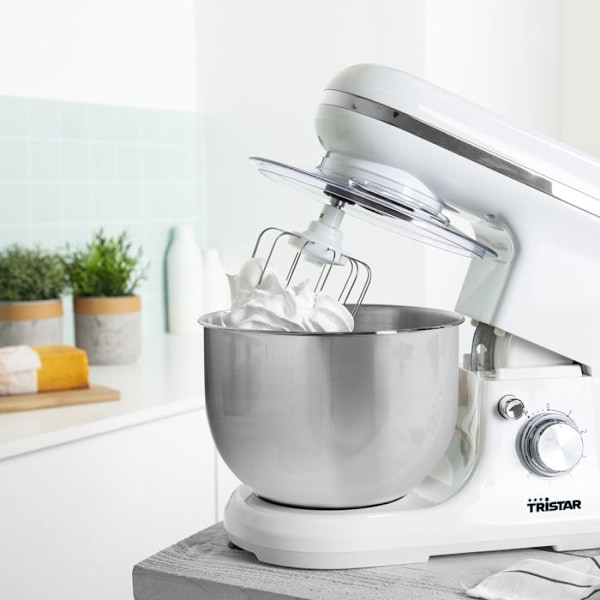 Tristar MX-4817 konditorrobot - 1200 W - 5L skål i rustfrit stål - Hvid