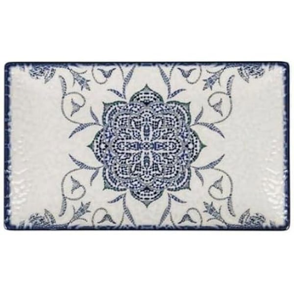 Køkkenfad - LA MEDITERRÁNEA - Rektangulær - Porcelæn - Flerfarvet - 25,3 x 15 x 1,8 cm Flerfärgad