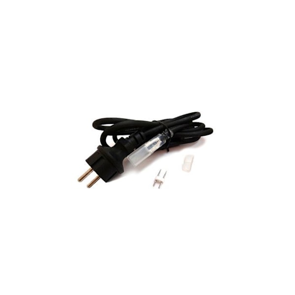 Anslutningssats - för LED-remsa - 220V - 1,5m - 31925 Svart