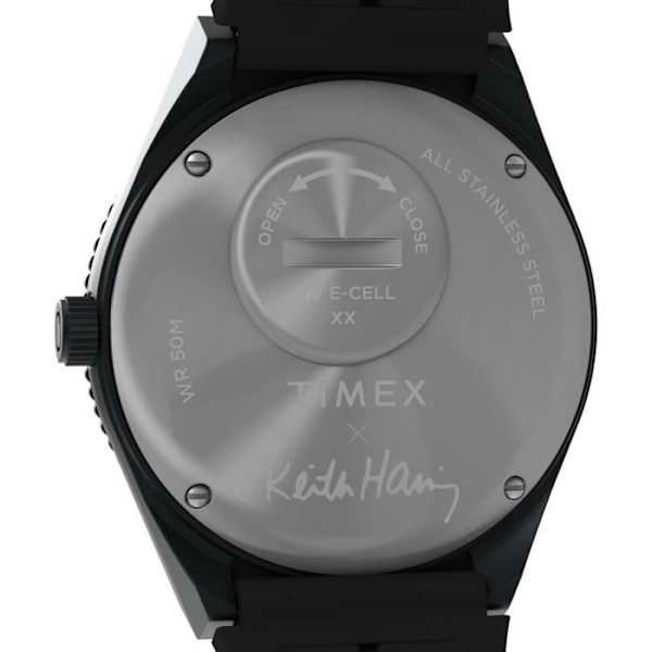 Montre TIMEX - Herrer - TW2W25600 - Vandtæt 5 ATM - Sort silikonearmbånd Svart