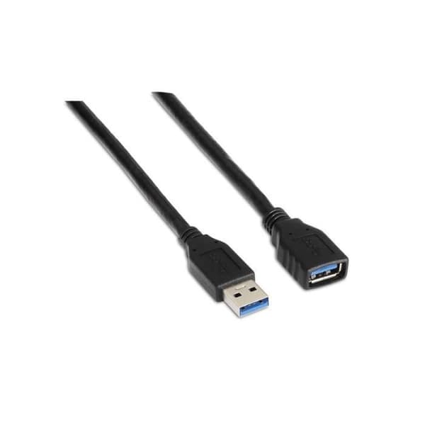 Nanokabel 10.01.0903-BK, 3 m, USB A, USB A, 3.0 (3.1 Gen 1), 5 Mbit-s, sort