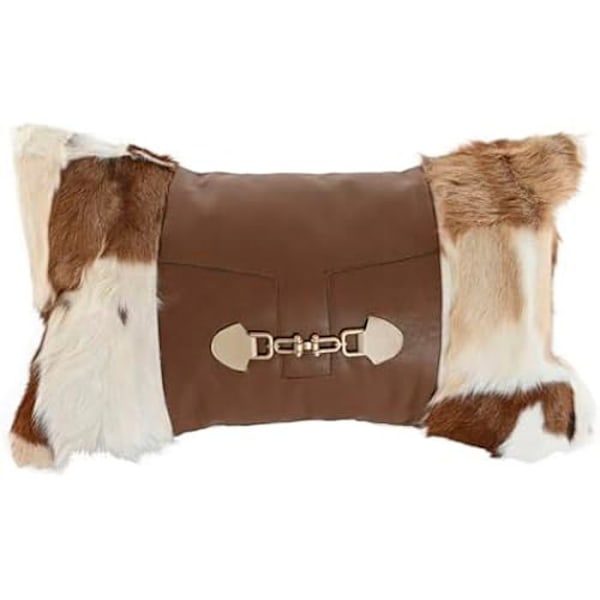 Kudde - HOME ESPRIT - Brun - 50 x 30 cm - Rektangulär - Inomhus Flerfärgad