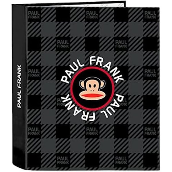 4-ringet foliobinder - PAUL FRANK - SAFTA - Sort - Komfortabel - Alsidig Svart