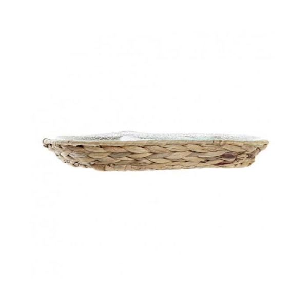 Serveringsfat - DKD Home Decor - Transparent Naturglas - 38 x 25 x 4 cm - Rektangulär - Vuxen Transparent
