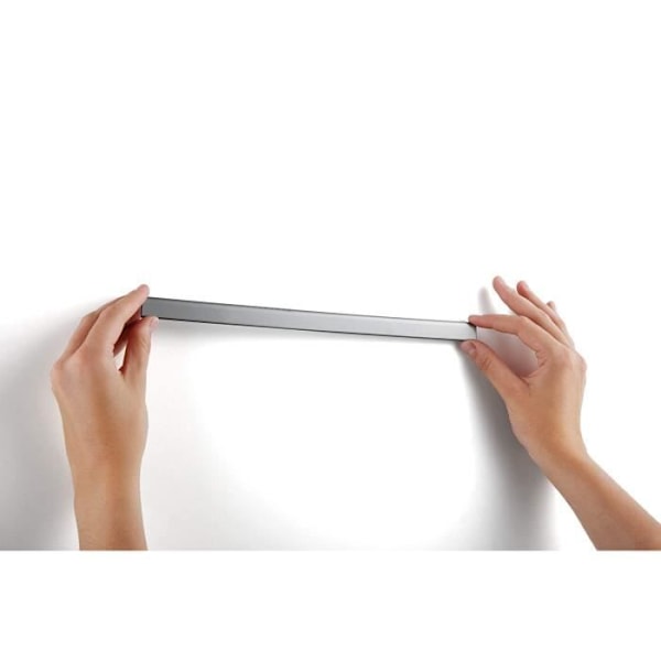 Hållbar Dokumentdisplaystång med Klämma Adhésive DURAFIX RAIL 210x17mm 5-pack Färg Silver - 470723