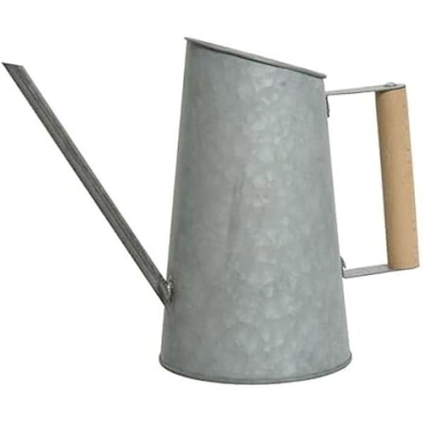 Zinkbevattnare - DECORIS - 29 x 12 x 22 cm - Återvunnen metall - Trähandtag - Dekorativ och funktionell pengar