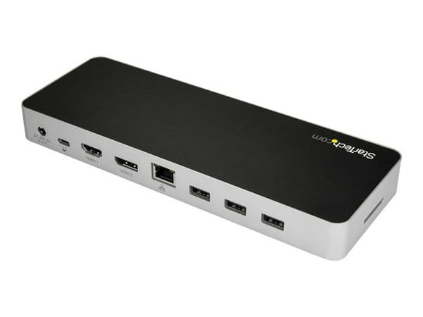 StarTech.com USB-C Dual-Display 4K bærbar dockingstation med 60 W strømforsyning og SD-kortlæser (DK30CHDPPD