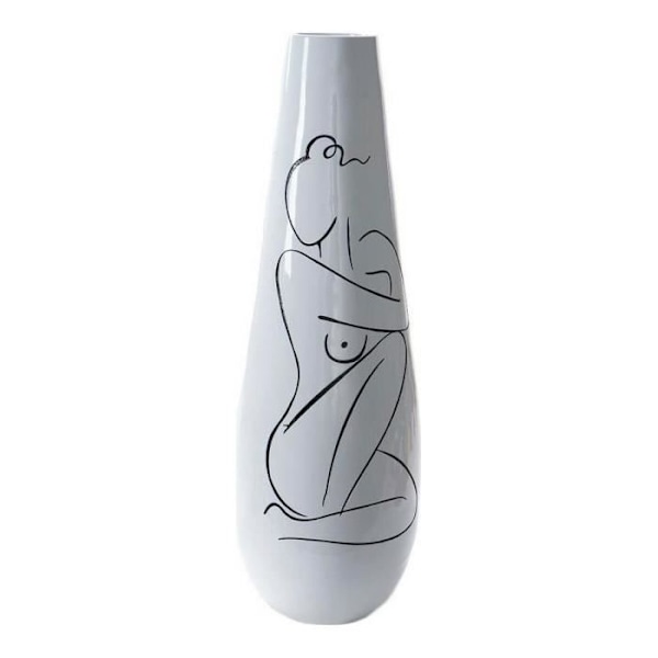 moderni design valkoinen maljakko 94 cm