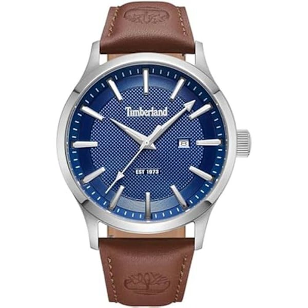 Timberland Mænds Analog Quartz Ur Med Læder Rem TDWGB0041001 Blå
