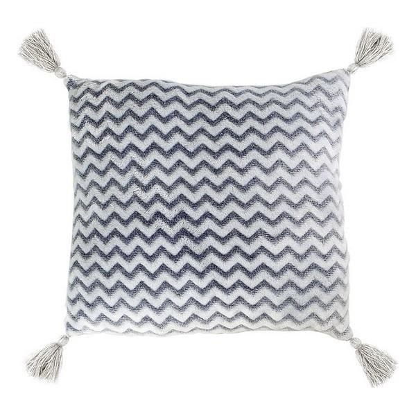 Kudde - Zigzag - 119635 - 40x40 cm - Polyester - Marinblå marinblå