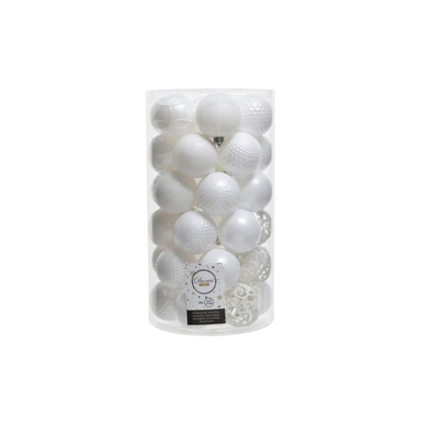 Set med 37 EDM-kulor - Julstämning - Vit - 72011 Vit
