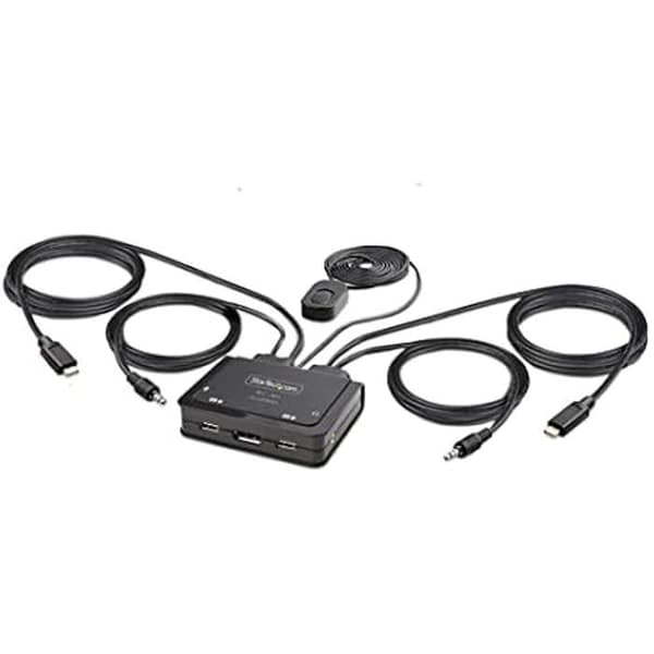 KVM Switch - STARTECH.COM - USB-C DisplayPort 2-porte - 4K 60Hz - Klar til brug