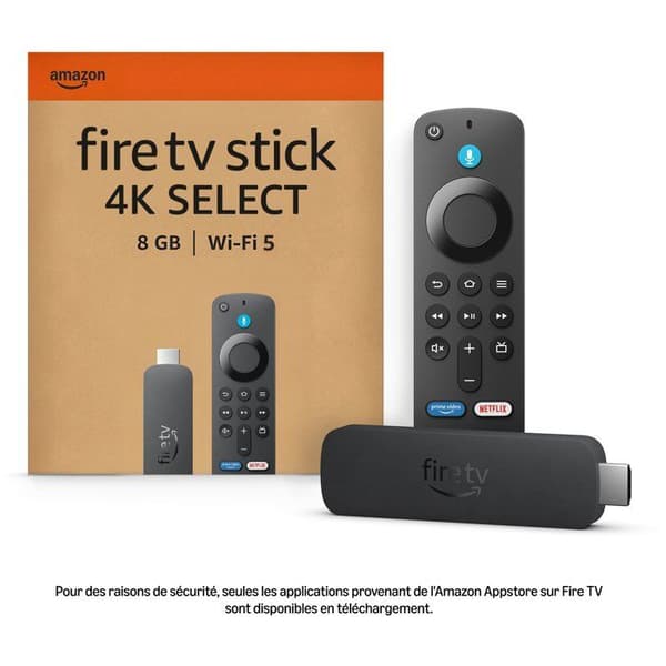 Fire TV Stick 4K Select - AMAZON - 4K-resoluutio - Bluetooth - Wi-Fi - 8 Gt