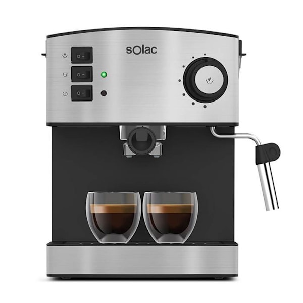 Espresso maskine - SOLAC - M80 - Rustfrit stål - 15 bar -