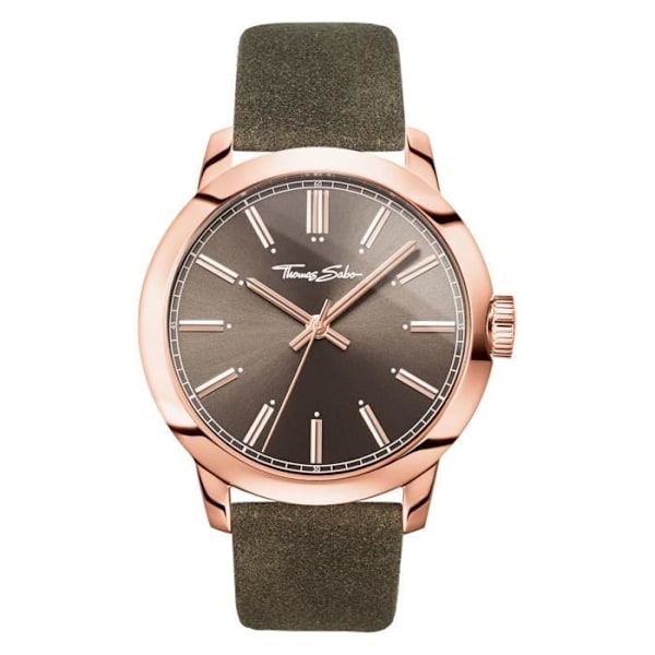 Ur - Thomas Sabo - WA0314 - Analog - Læder - Sort - 46 mm Svart
