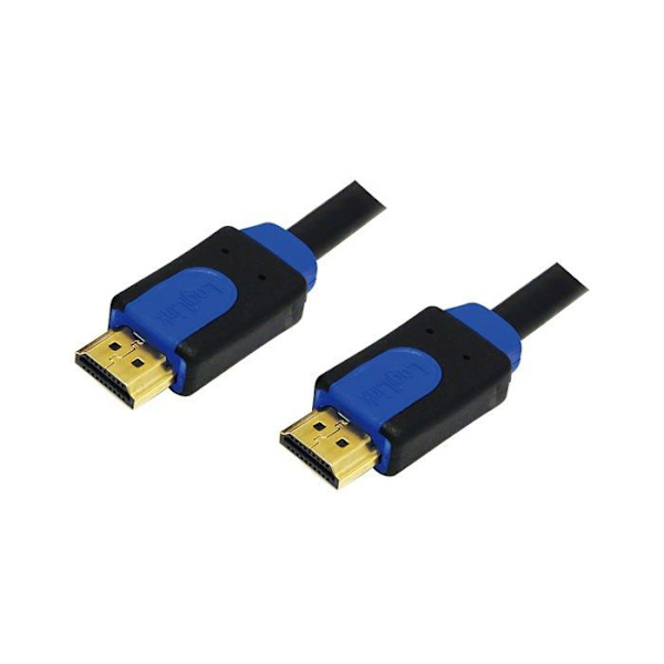 HDMI-kabel - Logilink - CHB1102 - 2m - 4K - 3D - Ethernet Sort, Blå