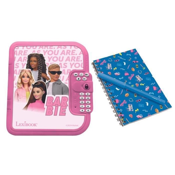 Barbie elektronisk dagbog med pengeskab Flerfärgad