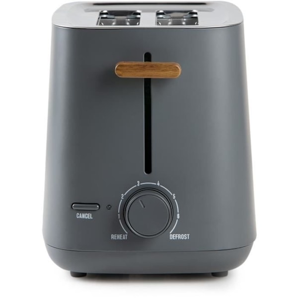 Eltrisk brödrost - DOMO - DO965T - 1000 W - 2 fack - Svart Svart