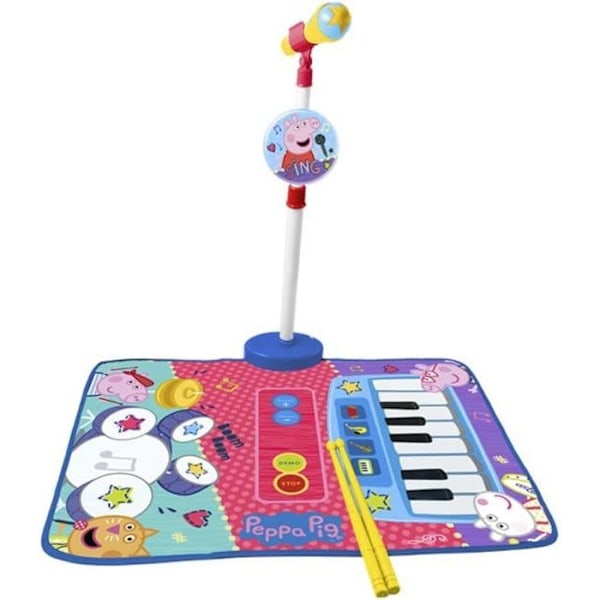 PEPPA PIG 3 i 1 mikrofonmåtte - 40 / 70 cm - 82 x 59 cm
