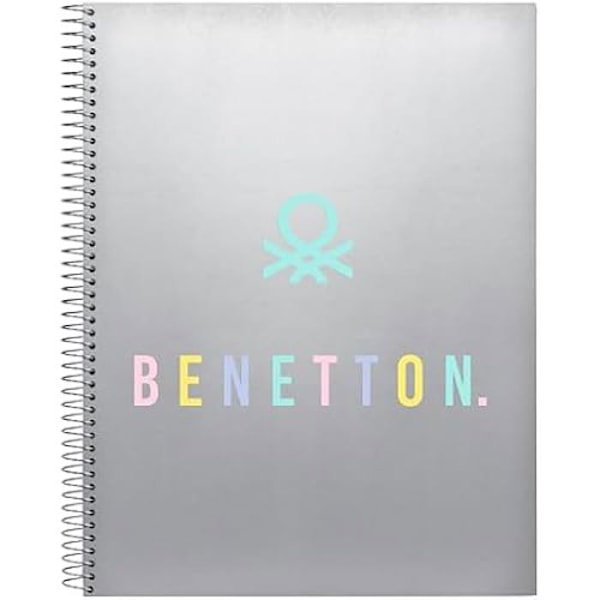 SAFTA notesbog - Benetton Silver - 120 sider - Hard cover - Til børn - Komfortabel og alsidig