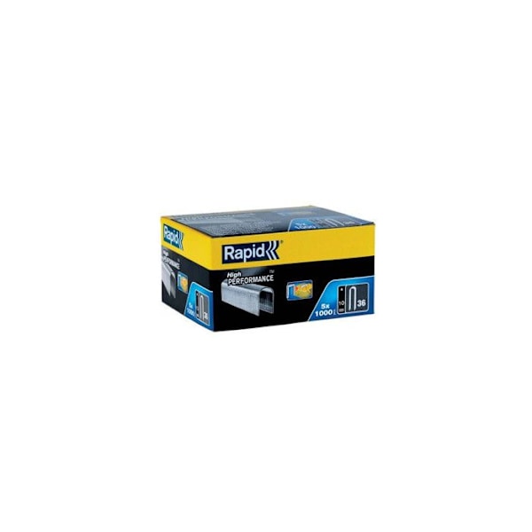 Kaapelin niitit nro 36 10 mm laatikko 5000 - RAPID - 11884410 Grå