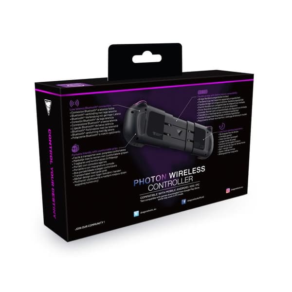 DragonShock - Langaton Bluetooth-ohjain PHOTON Musta mobiililaitteille farve