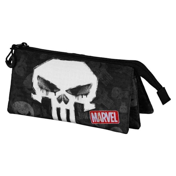 Trousse Triple - Punisher Skull - Sort - One Size Sort