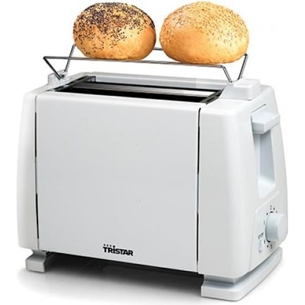 TRISTAR BR1009 sähköinen leivänpaahdin - 750 W - 1 viipale - 6 säädettävää asentoa - Valkoinen