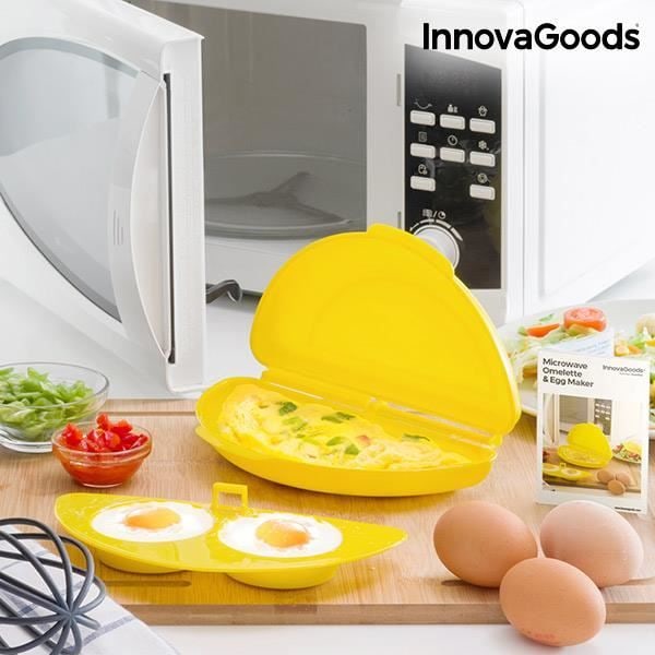 Munakokkare - InnovaGoods - Mikrouuni - BPA-vapaa PP - Munan keittoaccessoire - 21x12x5 cm