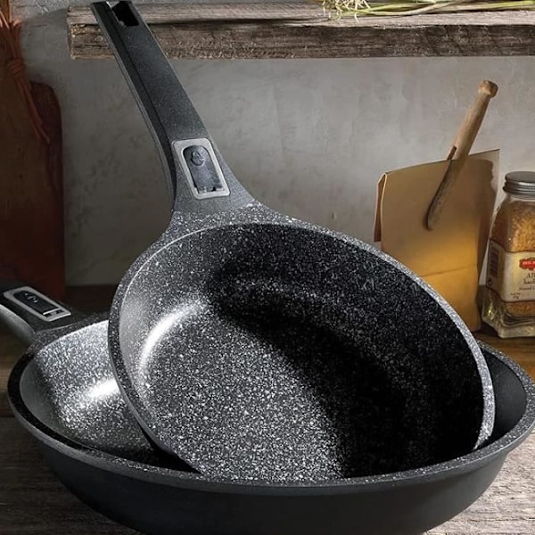 Støbejernspande af aluminium - GSW - EASY CLICK - 32 cm - Induktionskompatibel
