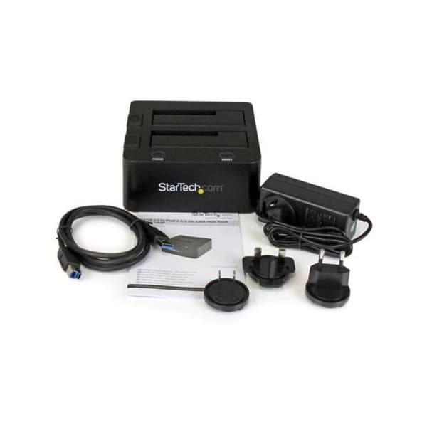 Telakointiasema - STARTECH - SDOCK2U33 - USB 3.0 - 2 SATA III -kiintolevyä - Musta