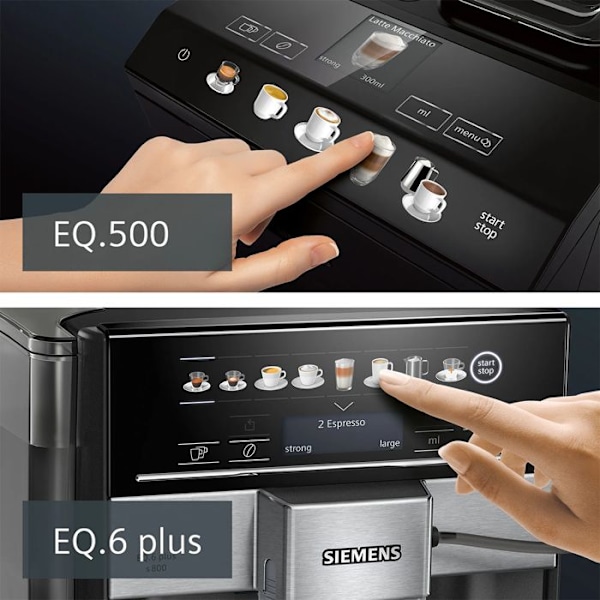 Espressomaskin - SIEMENS - iQ700 TE657319RW - 19 bar - Integrerad kvarn - 1,7 L Svart