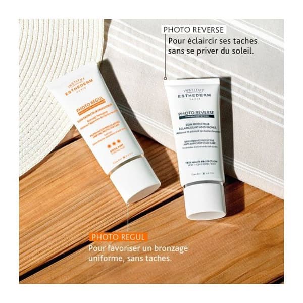 Solbeskyttelse Til Ansigt - Esthederm - Photo Reverse Toned - Beige Medium - 50ml - Anti-flekker Beige Medium